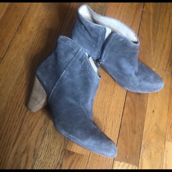 MATT BERNSON GRAY SUEDE ANKLE BOOTS - Picture 2 of 9
